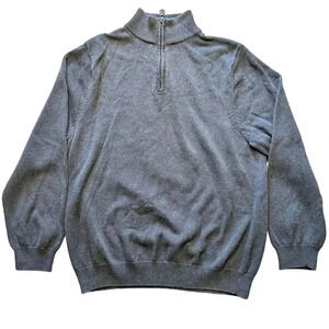 Croft & Barrow Mens Blue Quarter Zip Pullover Sweater Size XL